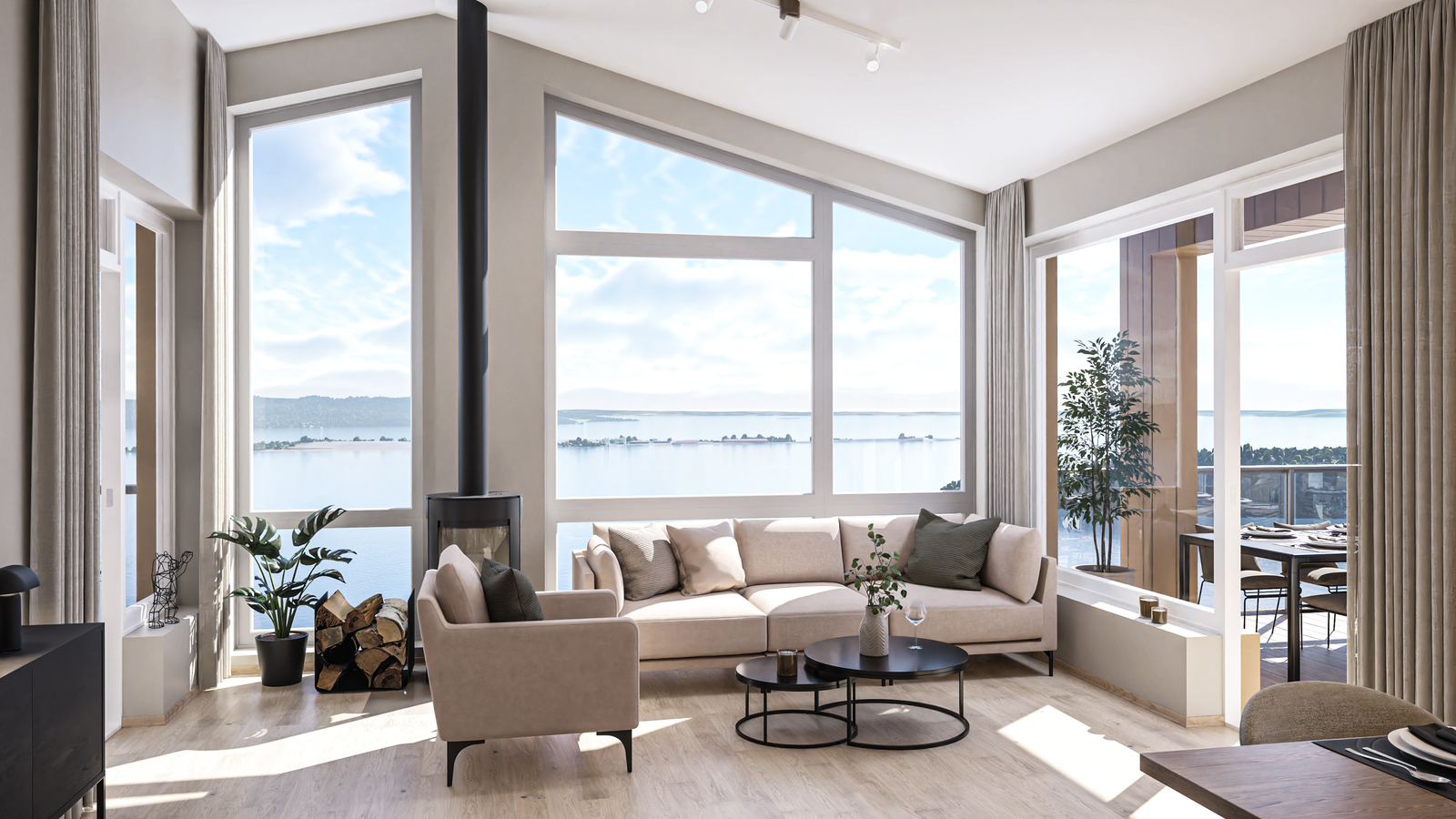 Panoramautsikt fra en av leilighetene Galleribilde