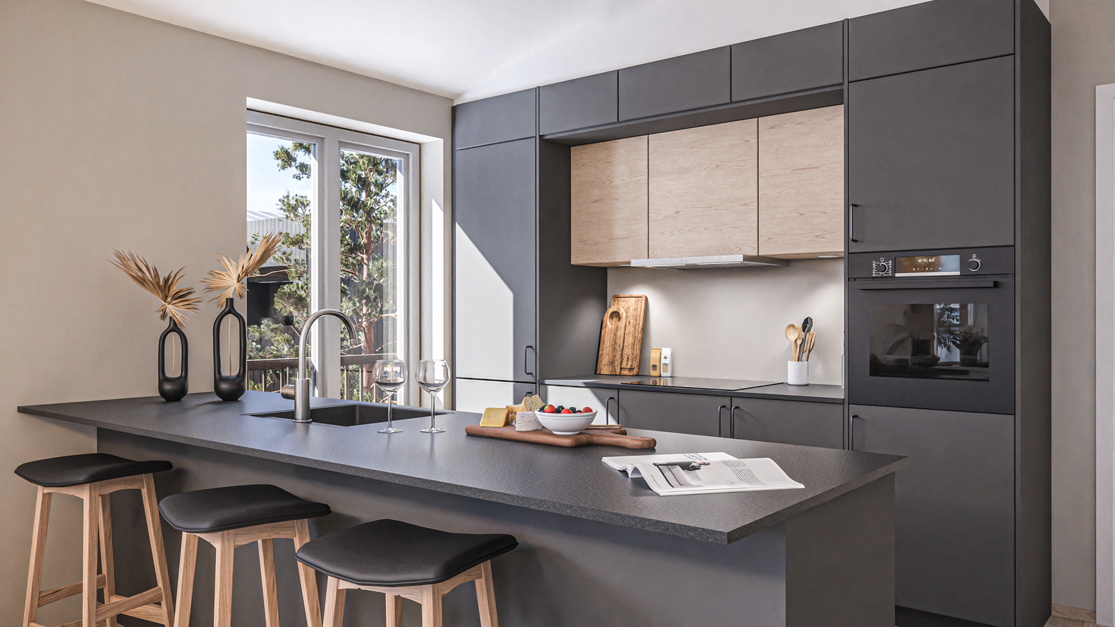 Innholdsrikt kjøkken fra Drømmekjøkken Galleribilde