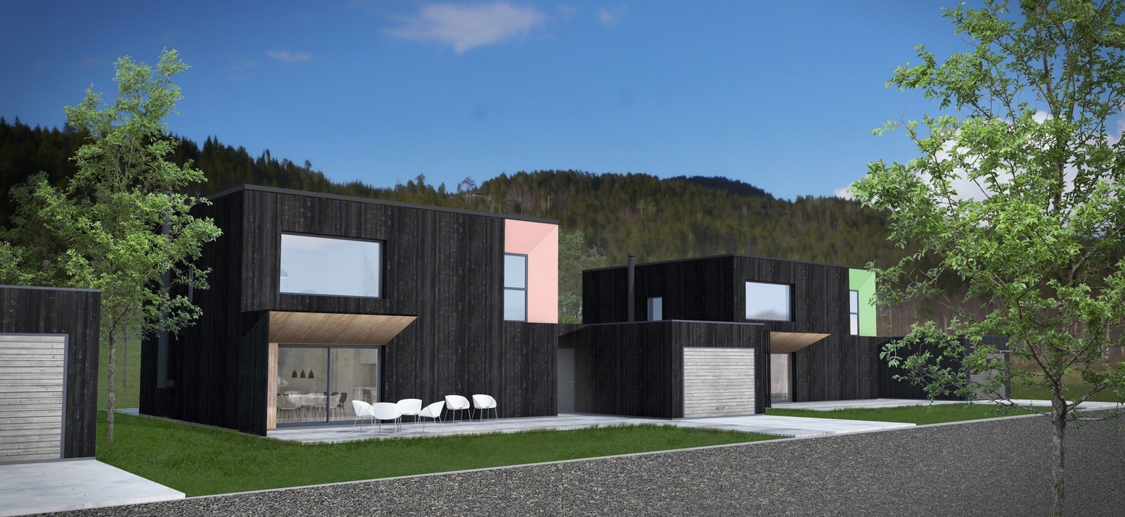 KAMP - har 2 plan med 2 stuer, 4 soveorm, kjøkken, 2 bad, vaskerom, boder og frittstående garasje Galleribilde