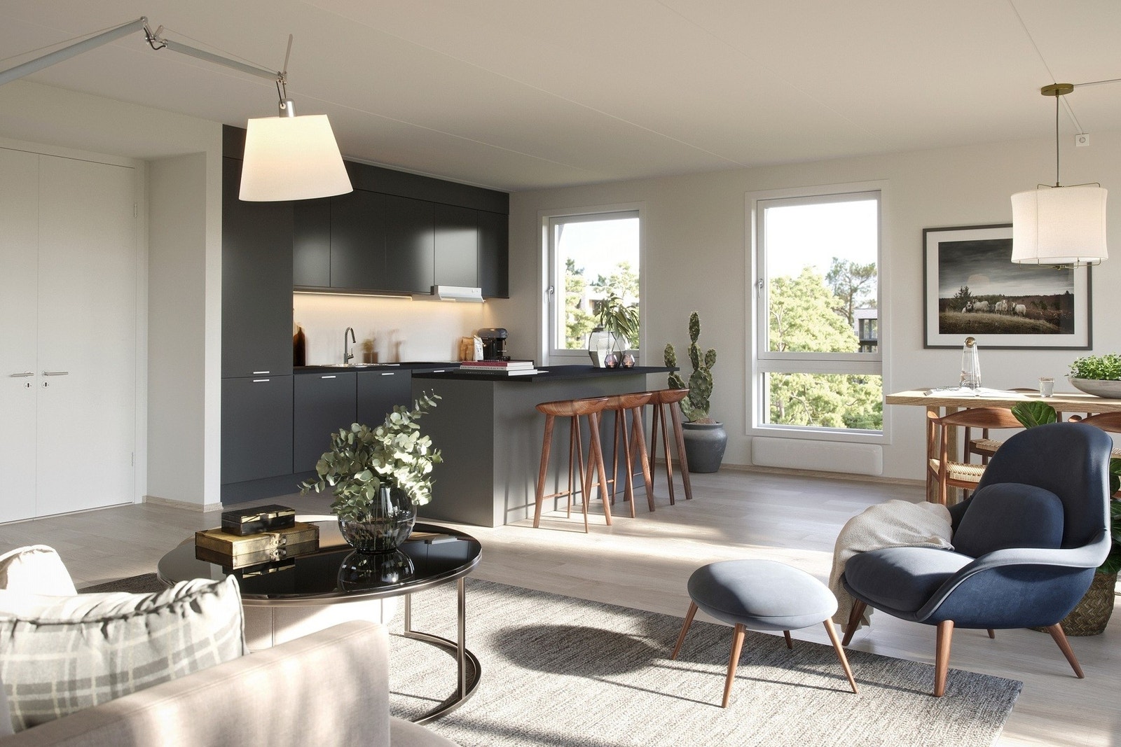 Valgmulighet mellom 3 ulike stilretninger på kjøkken kostnadsfritt. Galleribilde