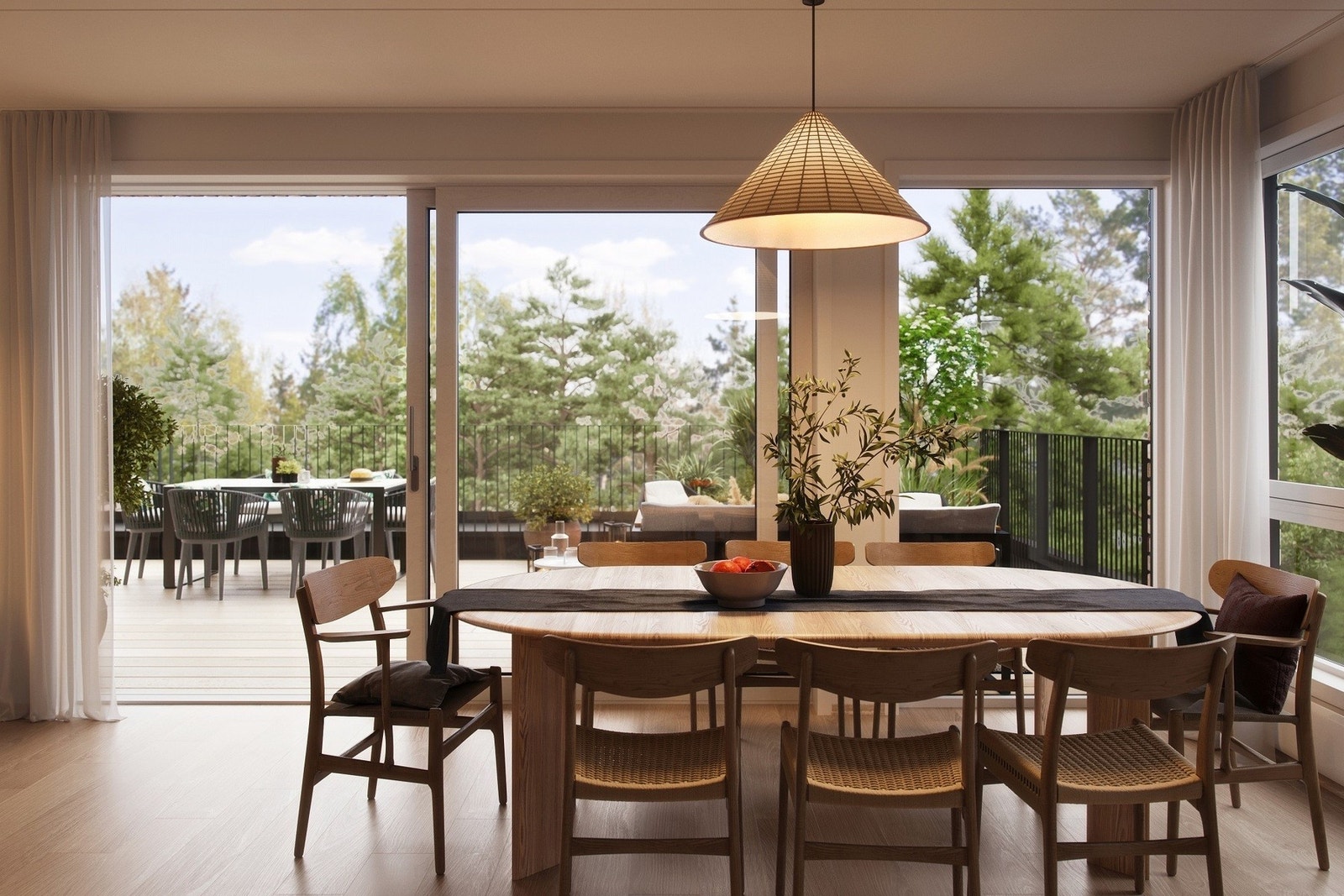 Illustrasjon fra 4-roms leilighet. Galleribilde