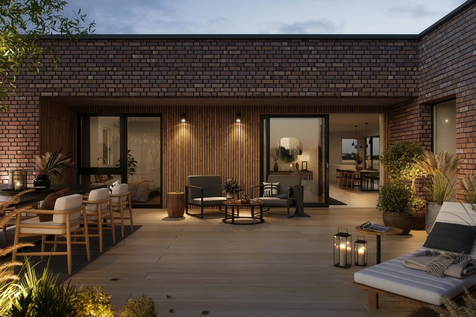 Flere av frontleilighetene i hus G og H får flotte takterrasser Galleribilde