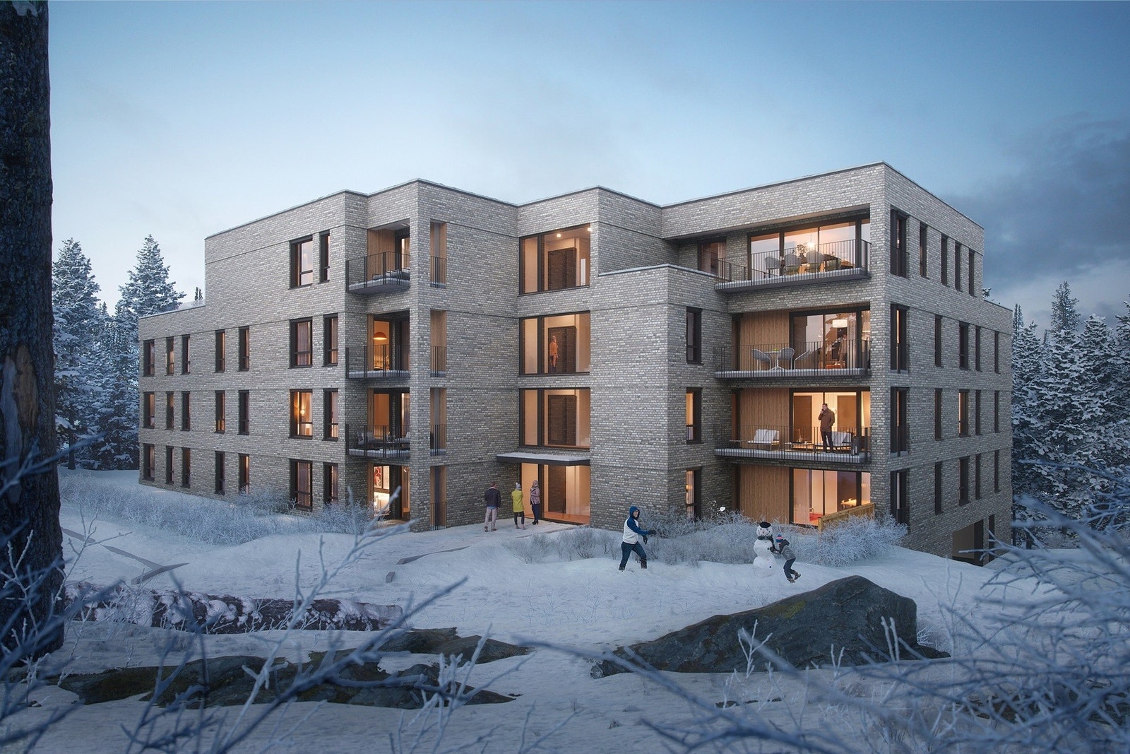 Illustrasjon av hus H. Galleribilde