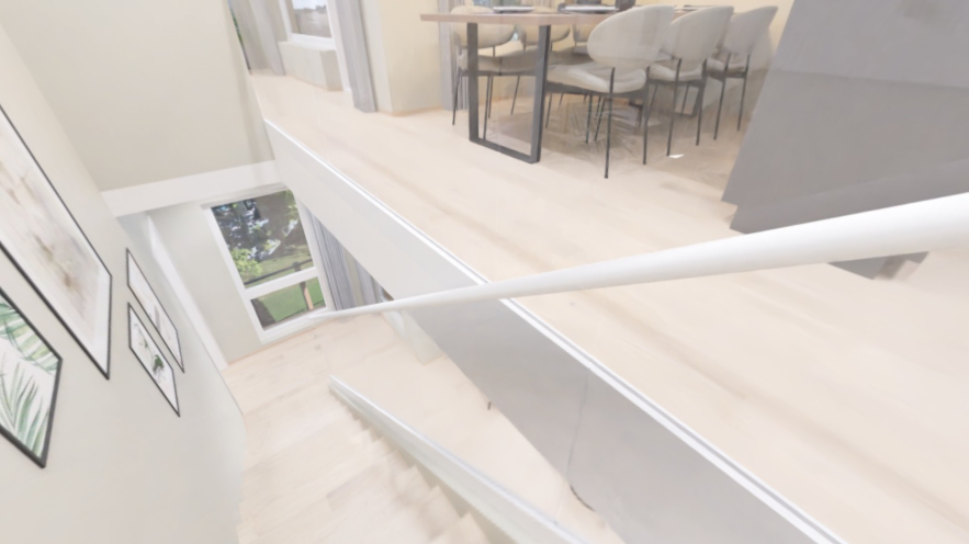 Flott vindu i trappa Galleribilde