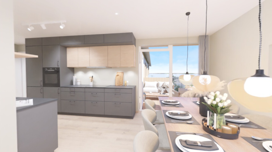 Flott kjøkkenløsning Galleribilde