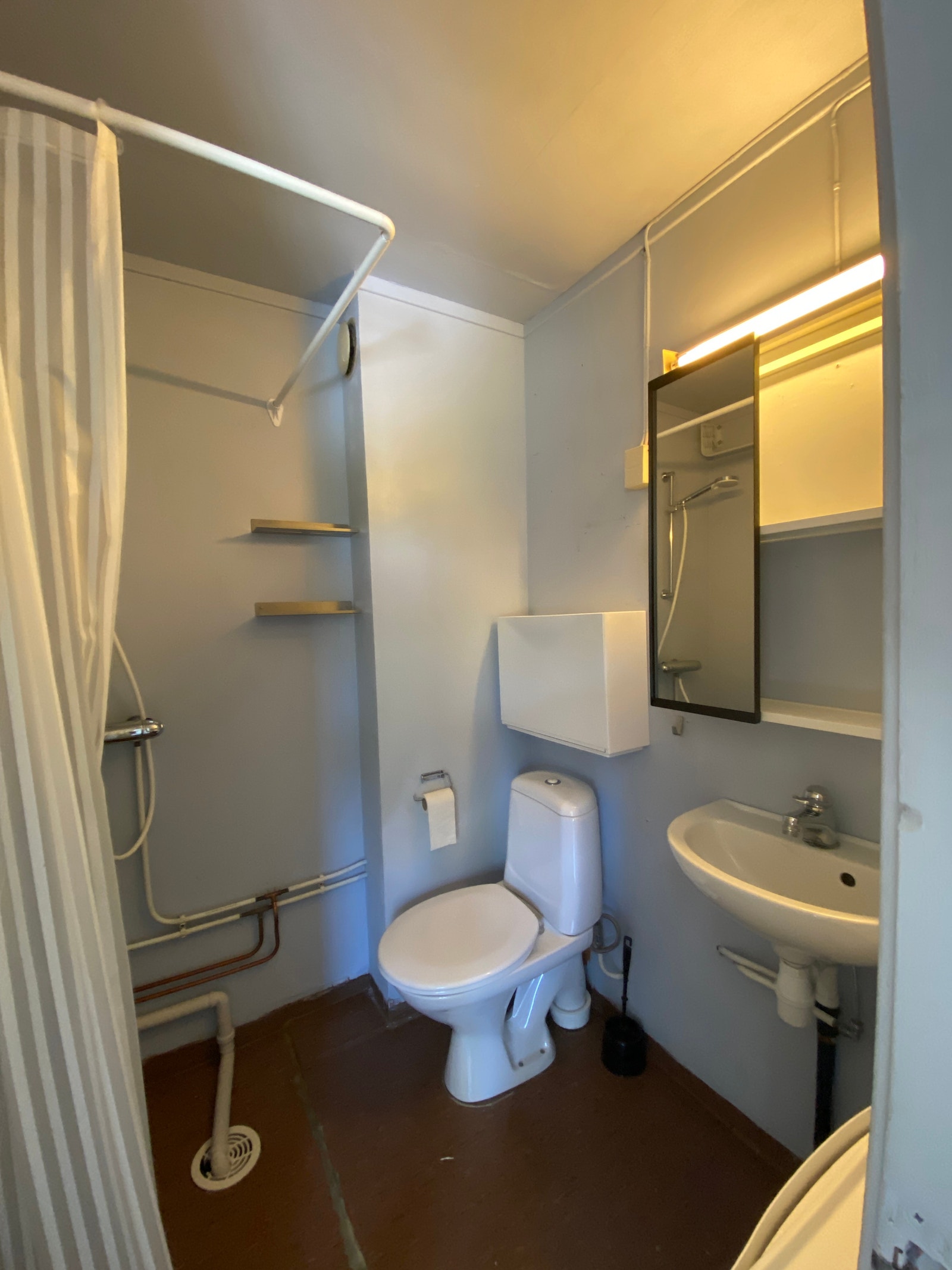 Badet slik det ser ut i dag. Enkelt men fullt fungerende. Galleribilde