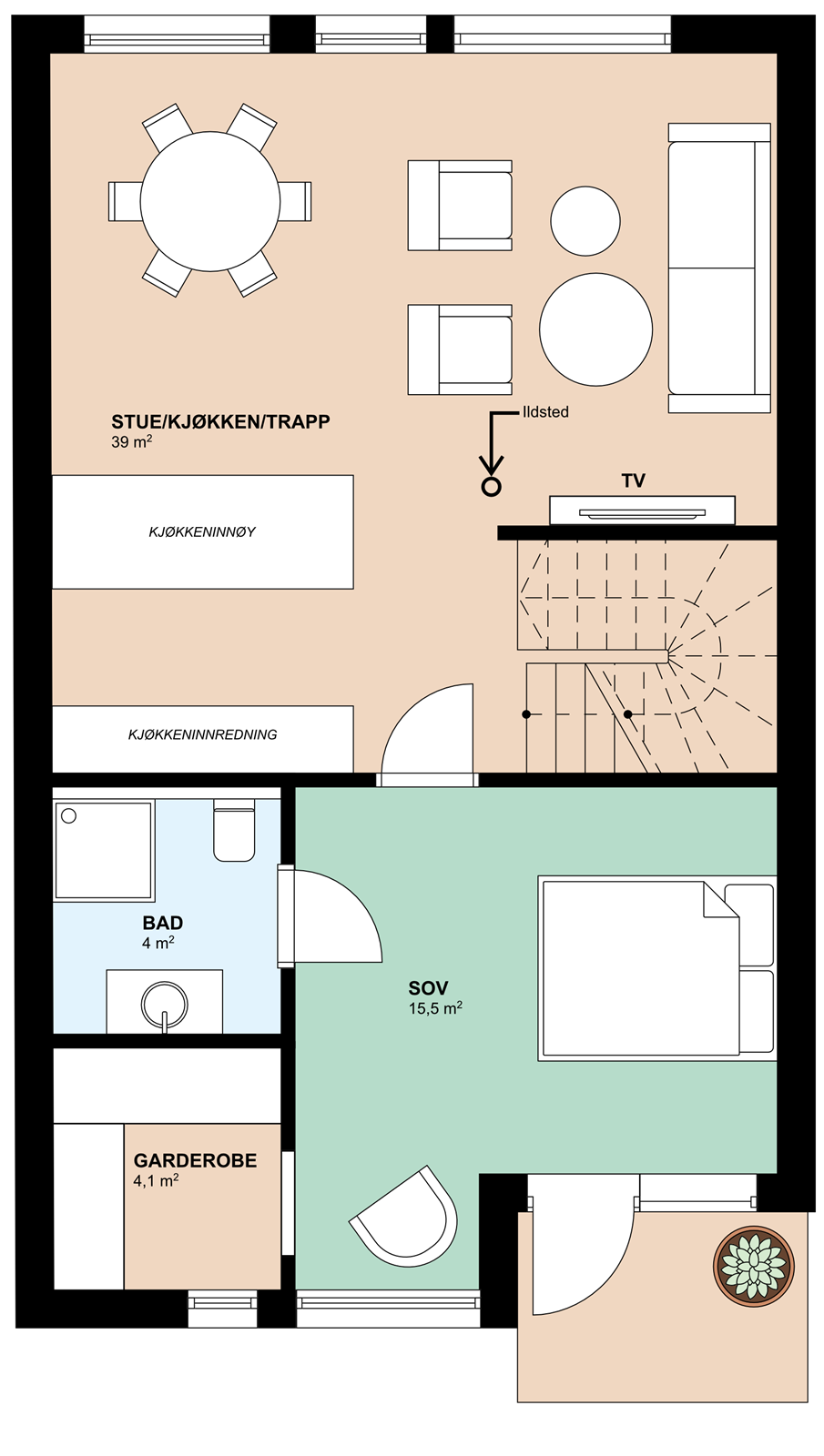 2etg rekkehus resten NORD.png Galleribilde