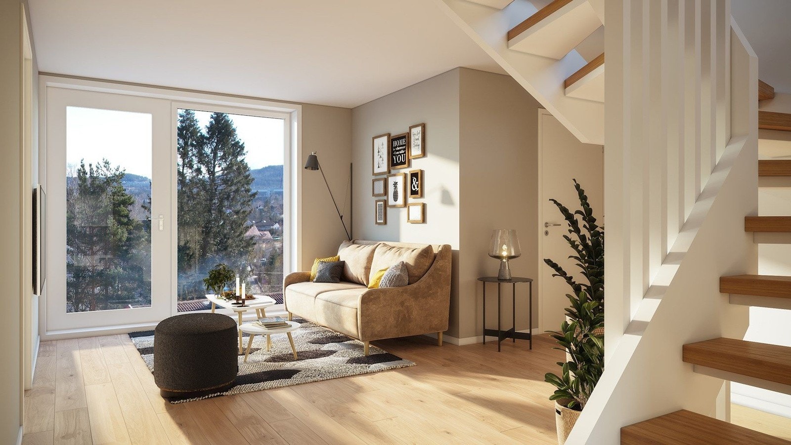 Boligen leveres i tillegg med en svart hyggelig og lun kjeller-/loftstue. Kunstnerisk illustrasjon, avvik kan forekomme. Galleribilde