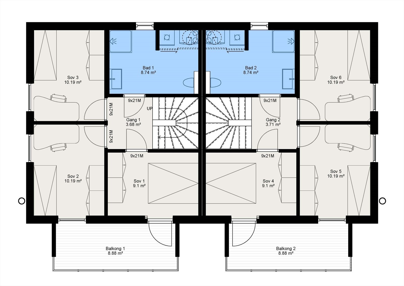 Plan 2.etg Solstad Borettslag Tøllemovegen Galleribilde