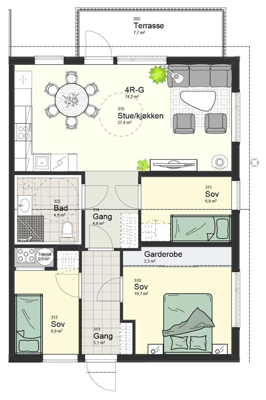 4R-S Plan 2 Galleribilde