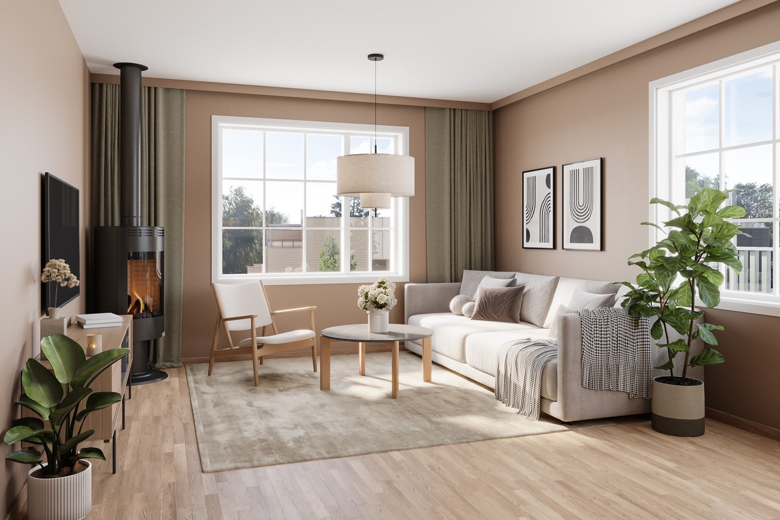 Noen av endeleilighetene vil også kunne få vindu på ytterveggene Galleribilde