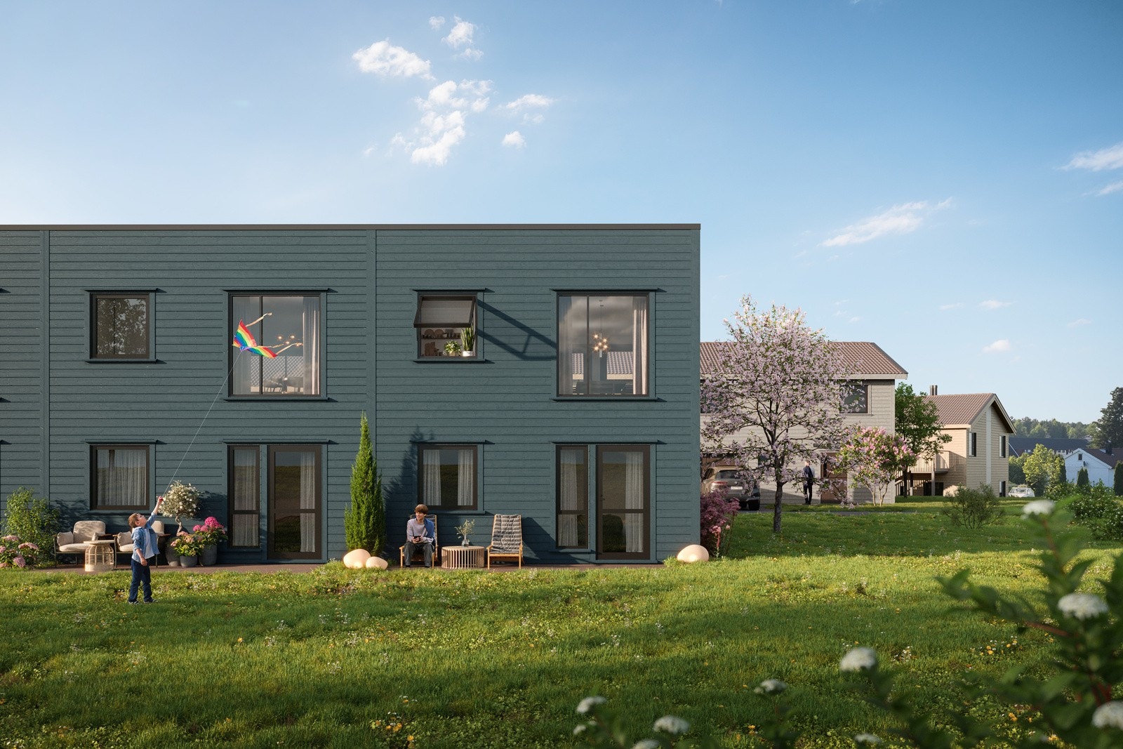 Sentrumshagen har fokus på gode fellesarealer Galleribilde