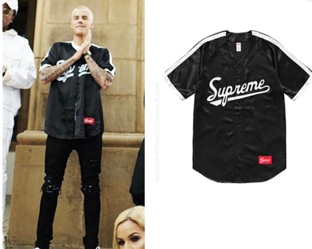 Supreme Jersey Svart L Justin Bieber FINN torget