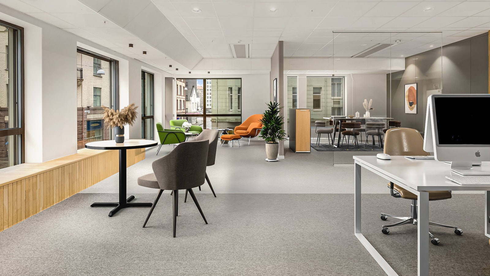 Visualisering av innredning kontor 2 etasje på 228 kvm BTA Galleribilde