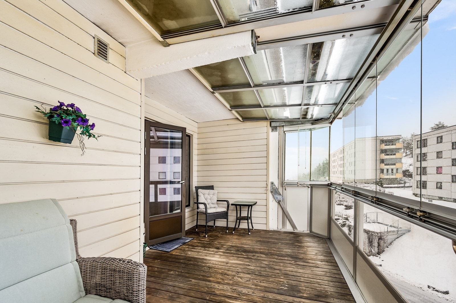 Overbygget og innglasset terrasse Galleribilde