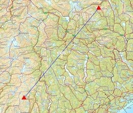 Man kan ikke se fra Skoræ til Gaustatoppen, men nesten. Galleribilde