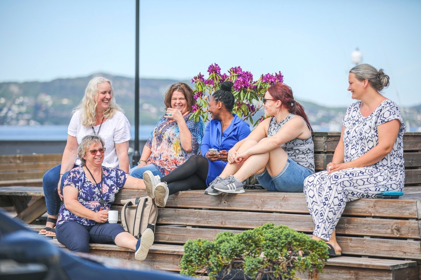 Sosialt samvær på takterrassen i Bontelabo 2 Galleribilde