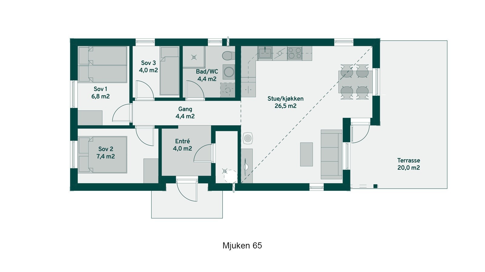 Mjuken 65 plantegning Galleribilde
