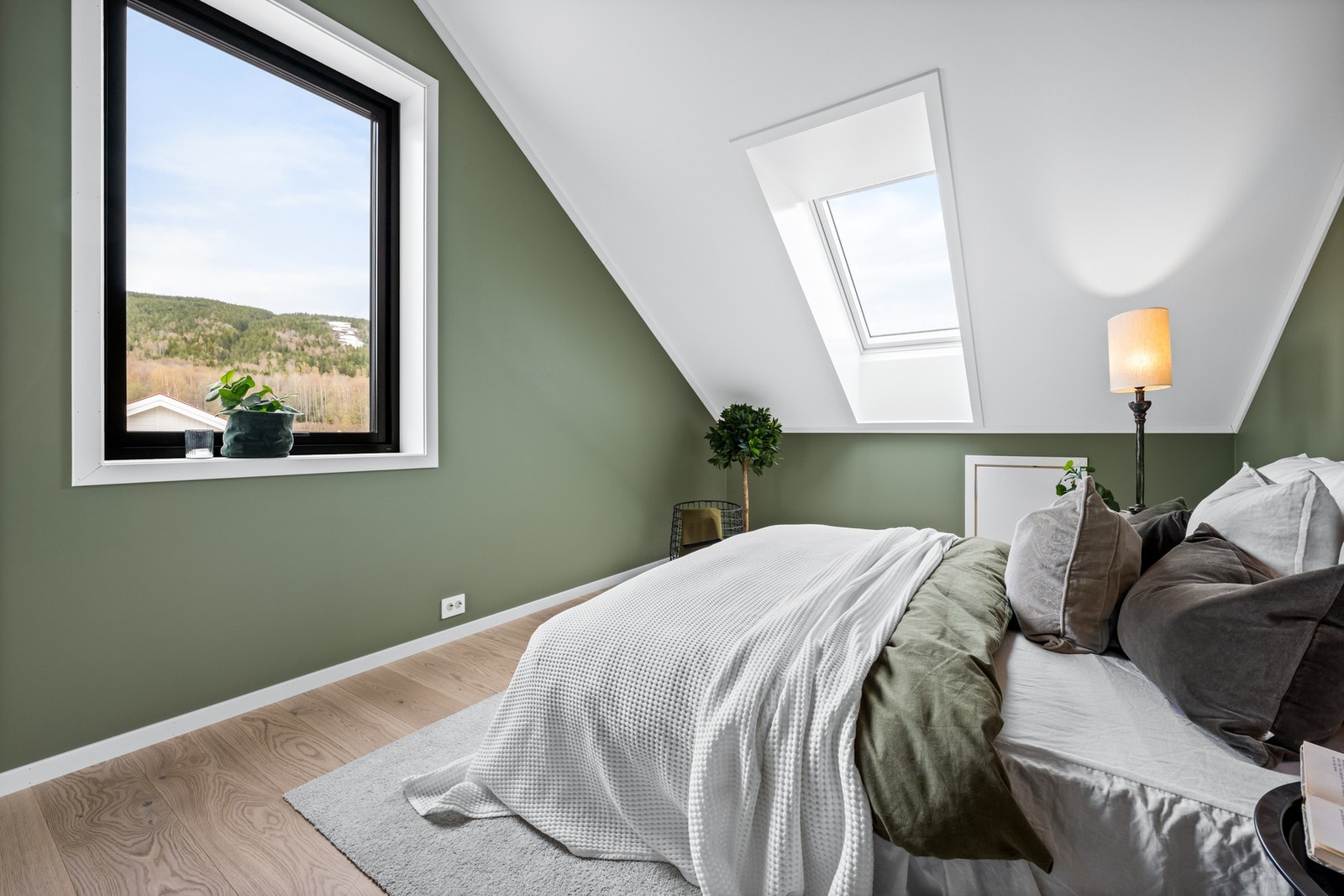 Hovedsoverom i en delikat fargepalett. Galleribilde