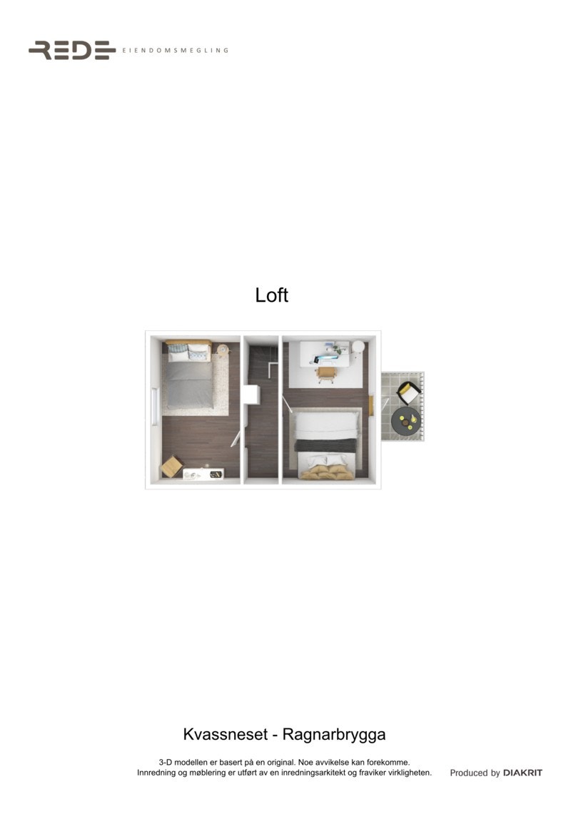 Plantegning loftetasje Galleribilde