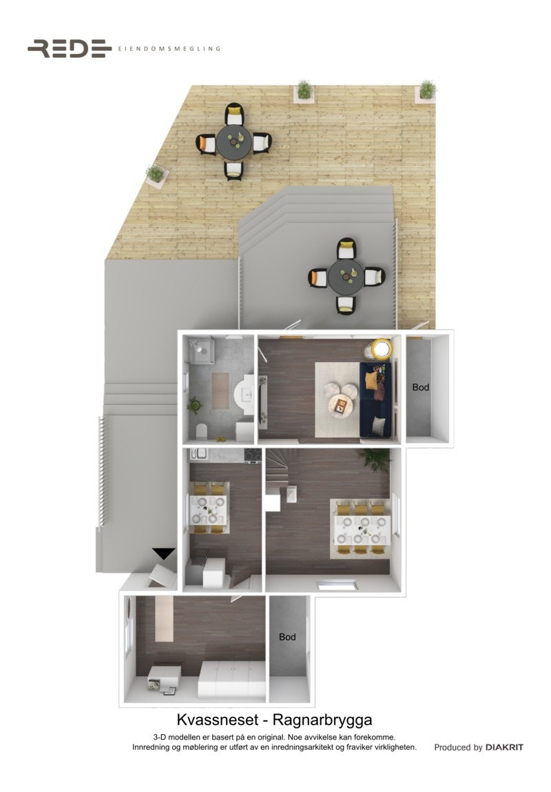 Plantegning 1. etasje Galleribilde