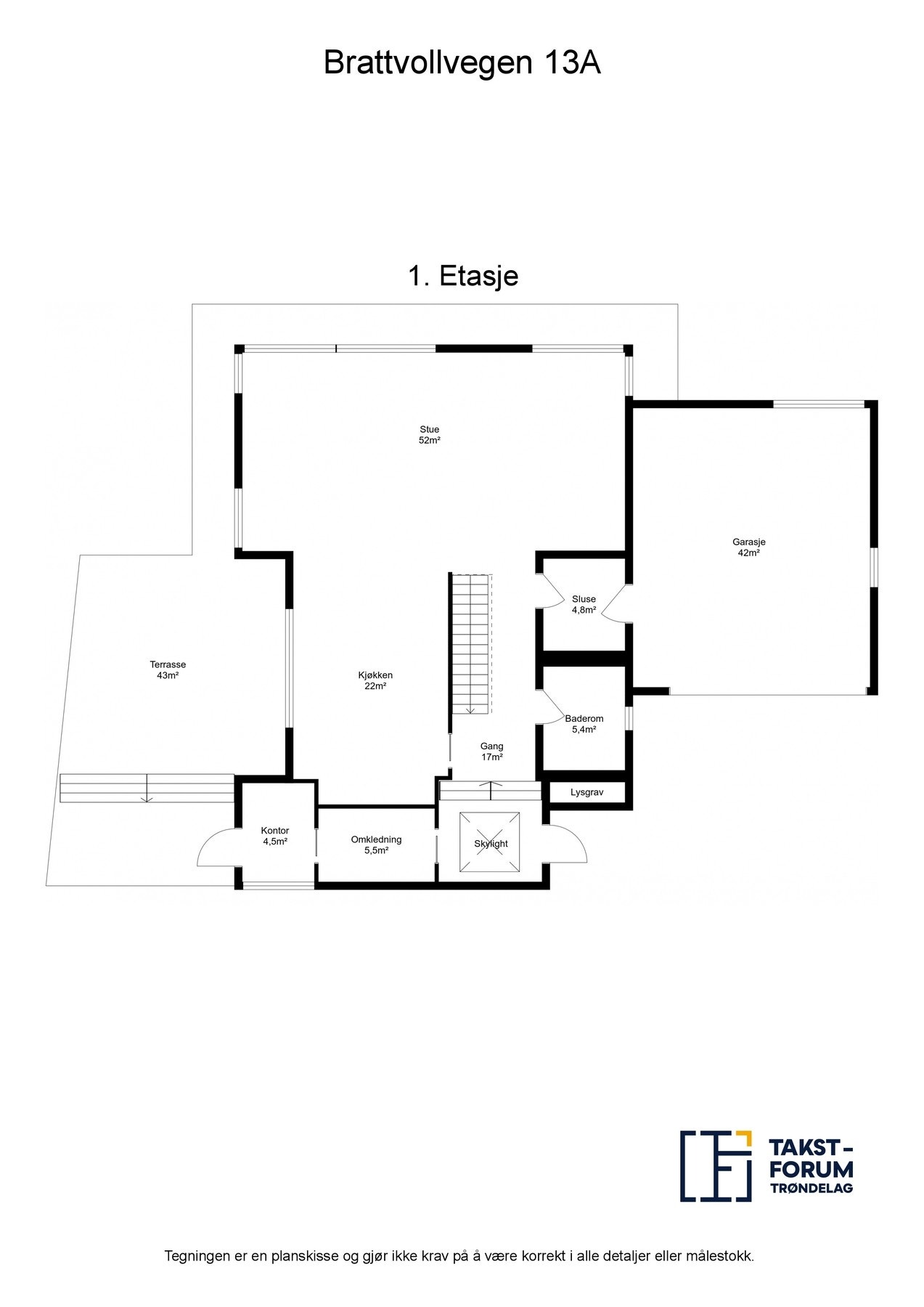 Planskisse 1. etasje Galleribilde