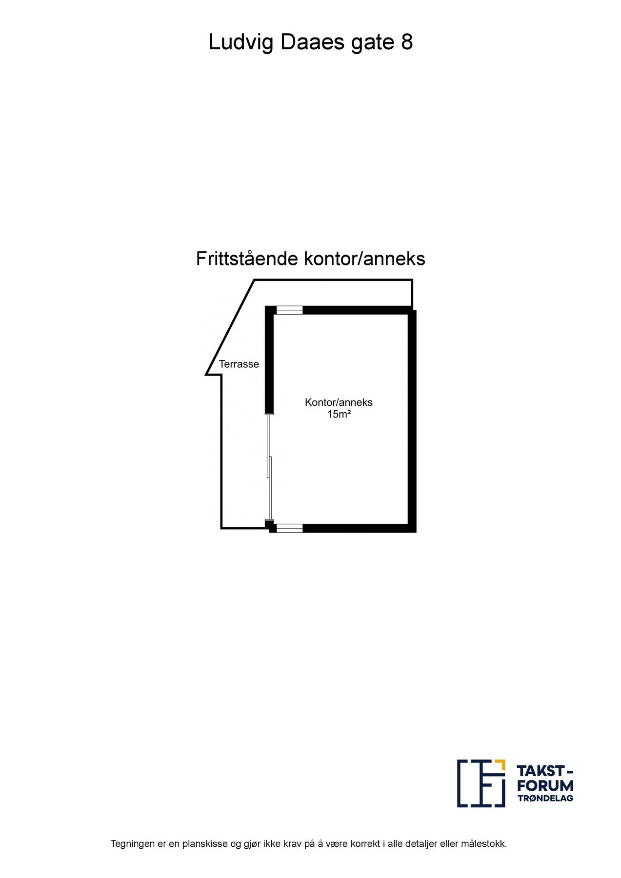 Planskisse anneks. Galleribilde
