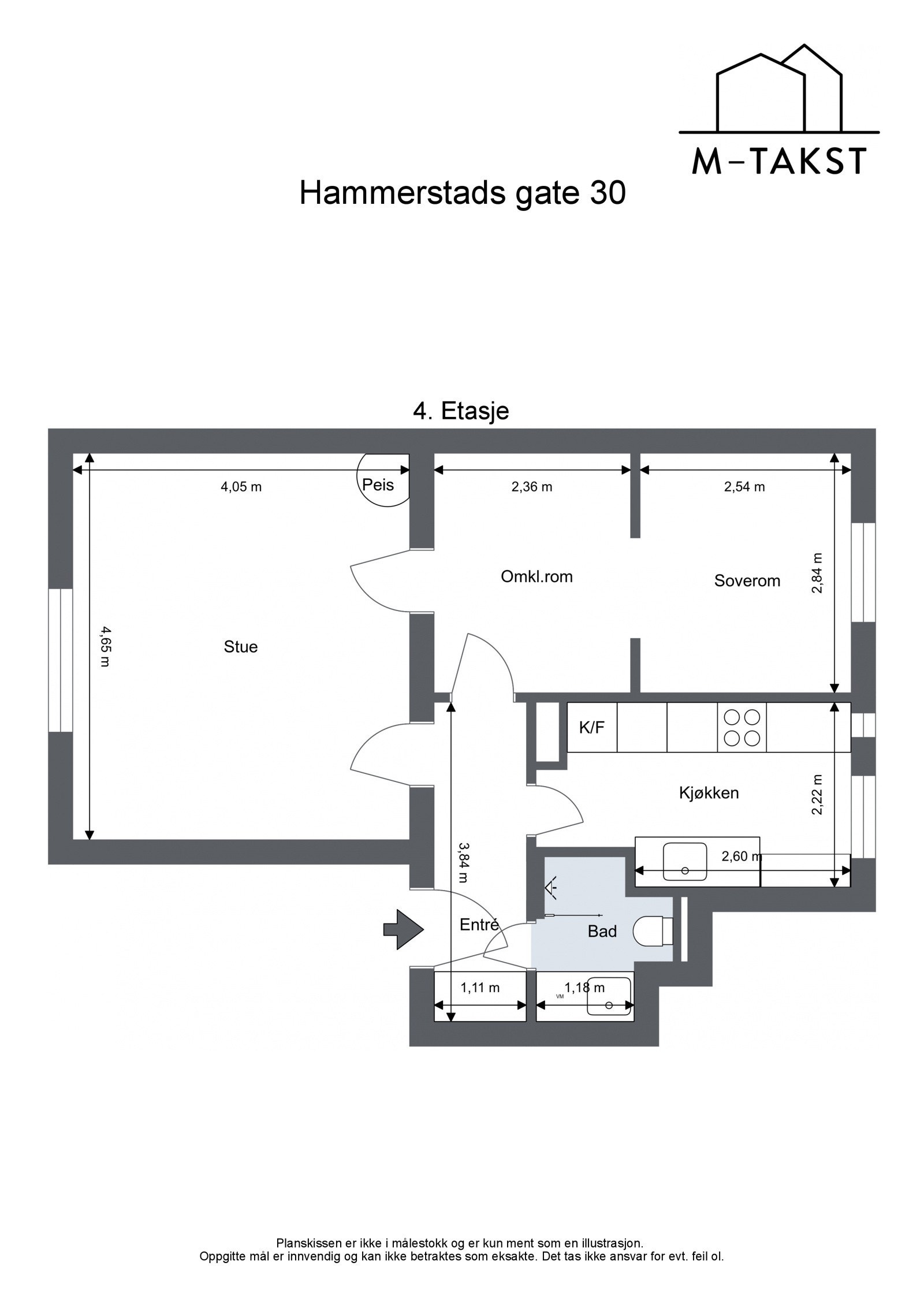 Leiligheten har en god planløsning med store rom og gode lysforhold Galleribilde