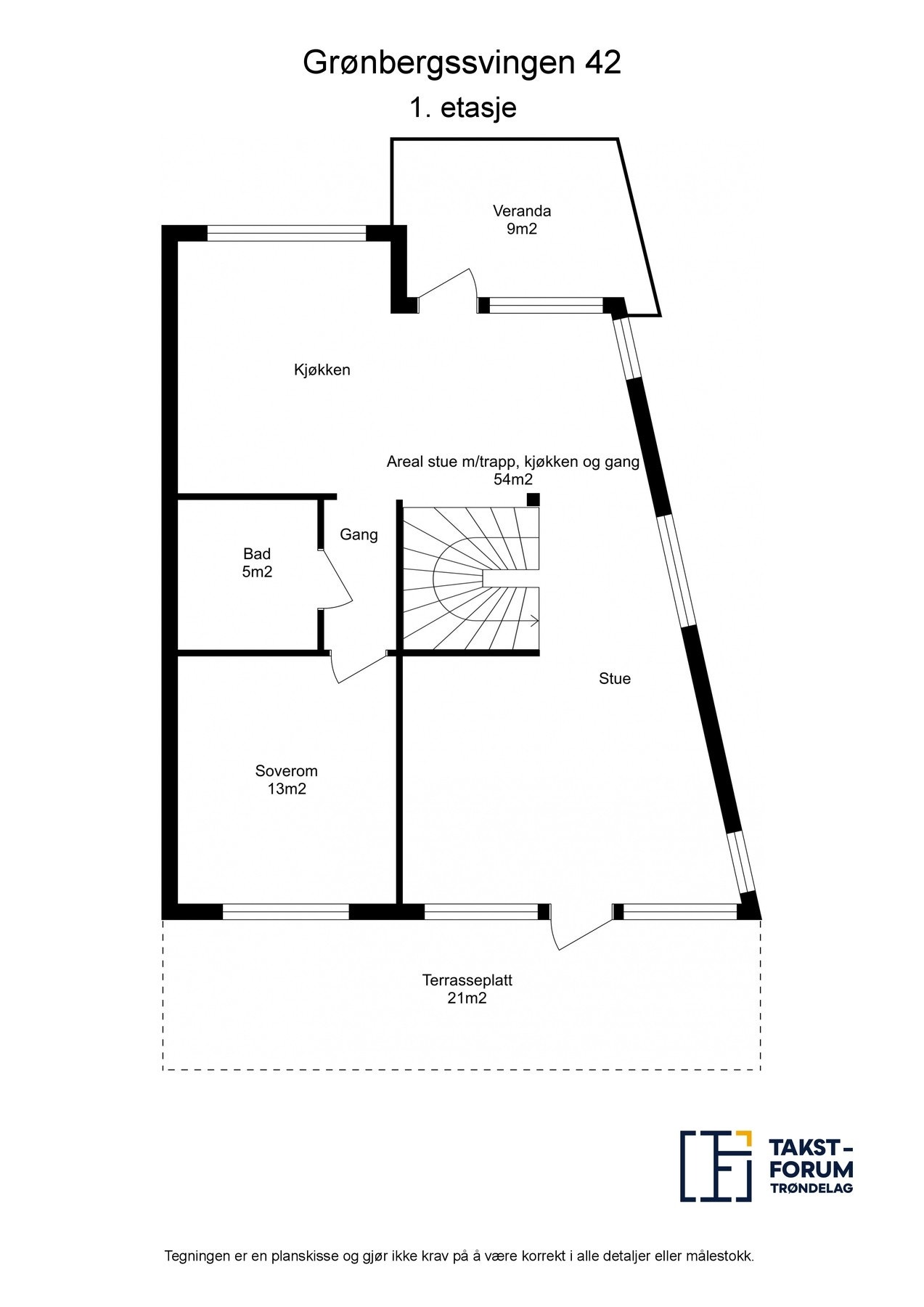 Plantegning 1.etasje Galleribilde