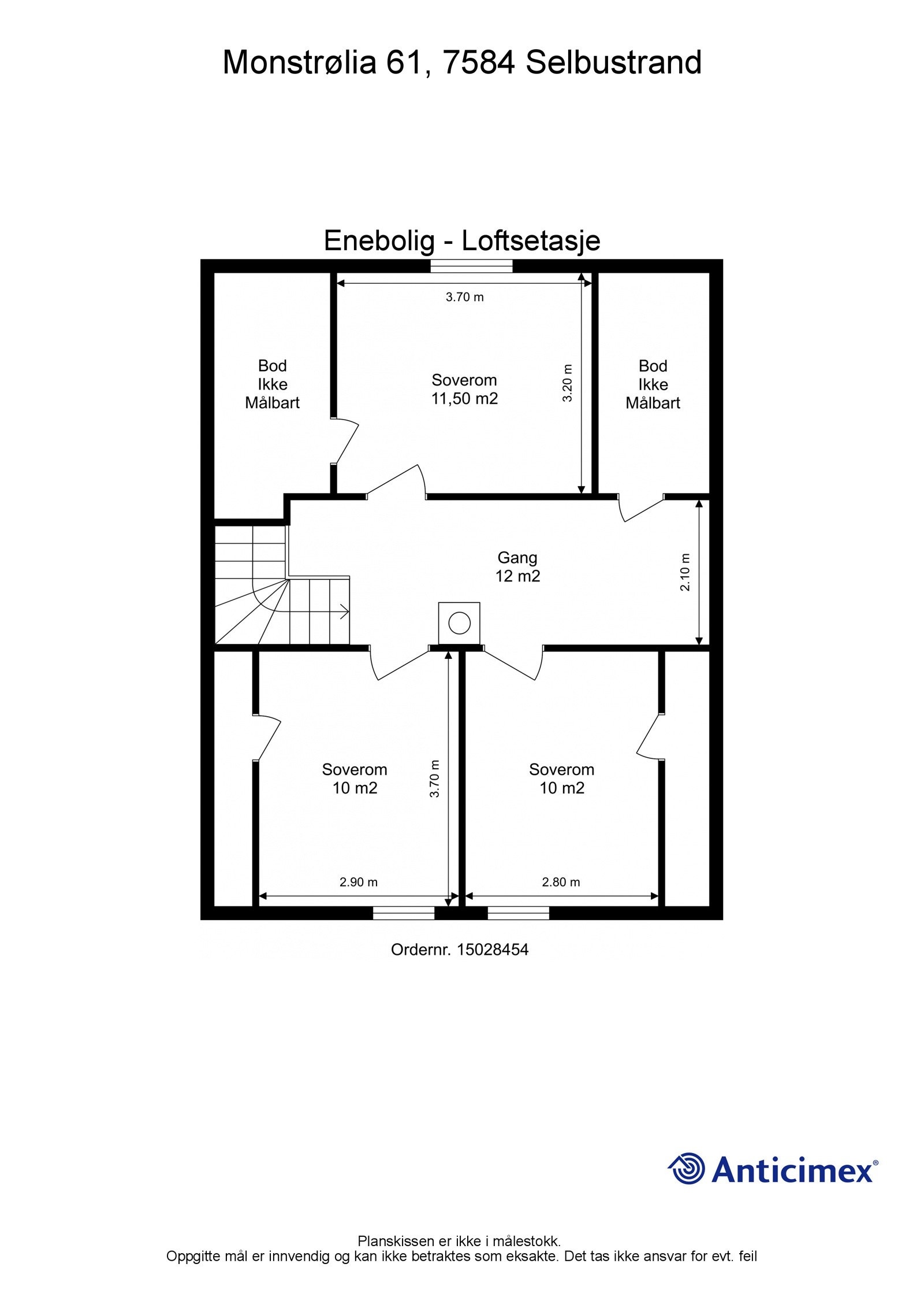 Plantegning loft Galleribilde
