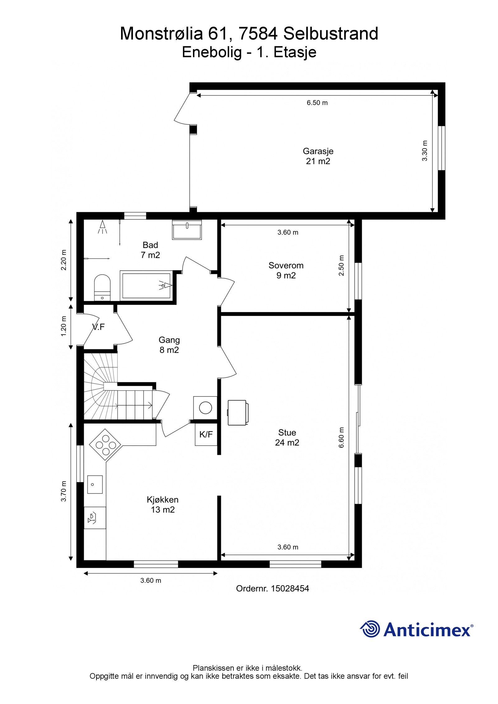 Plantegning 1. etasje Galleribilde