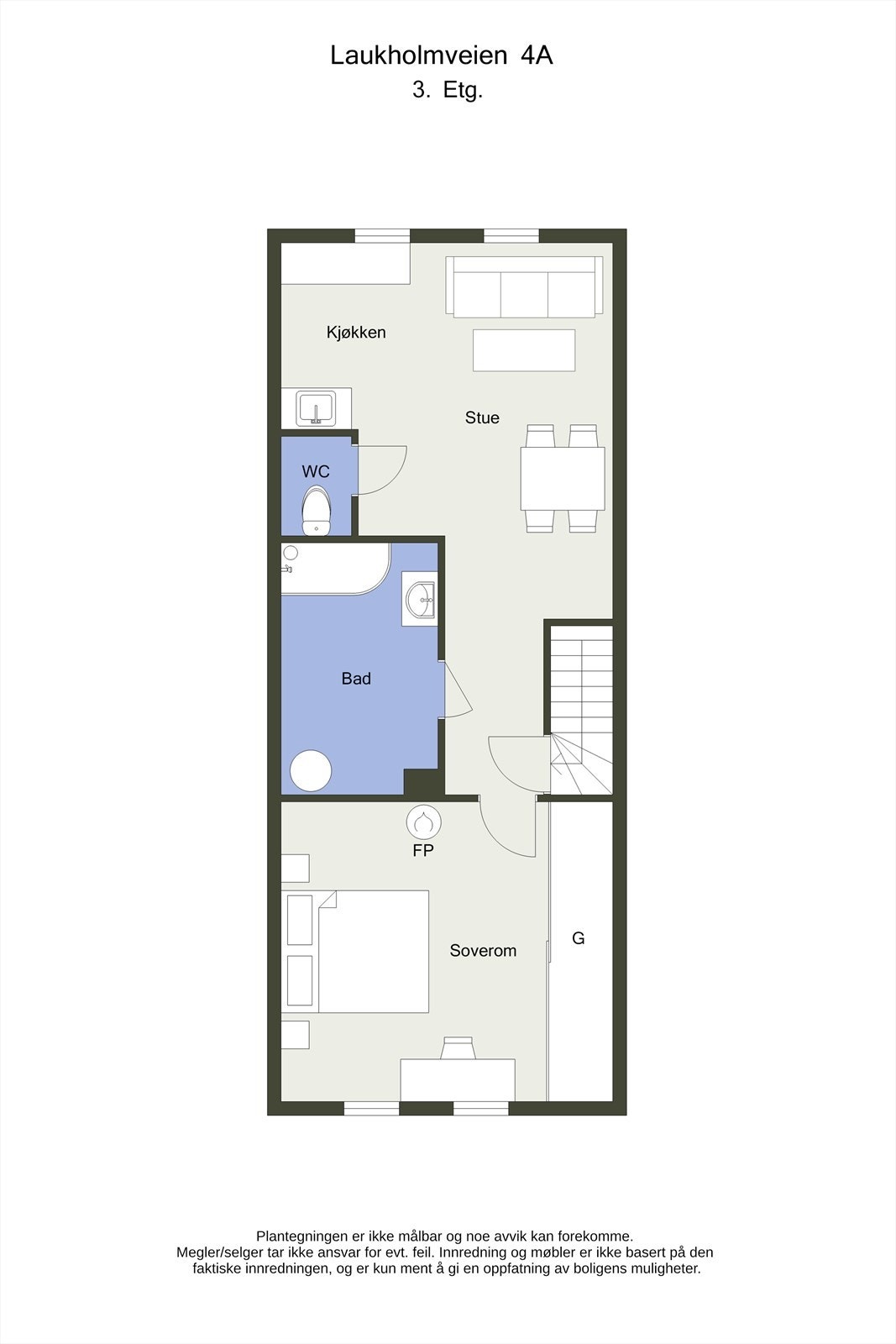 Planskisse 2D (loftsetasje). Galleribilde