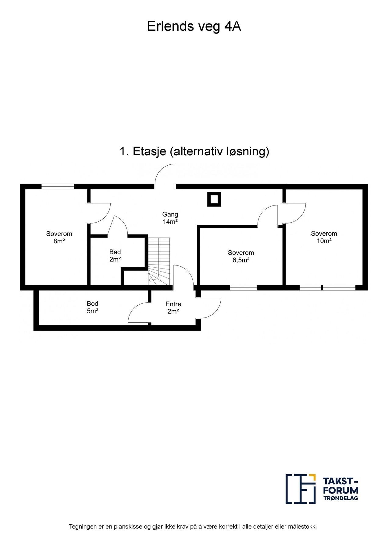 Planskisse 1.etg. Galleribilde