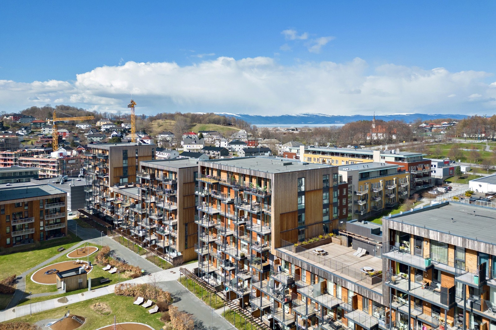 Leiligheten ligger i 8. etasje, hvor det kun er en leilighet til på planet. Galleribilde
