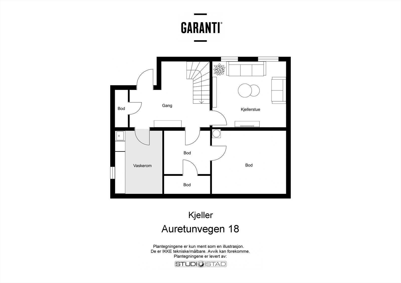 Plantegning kjeller Galleribilde