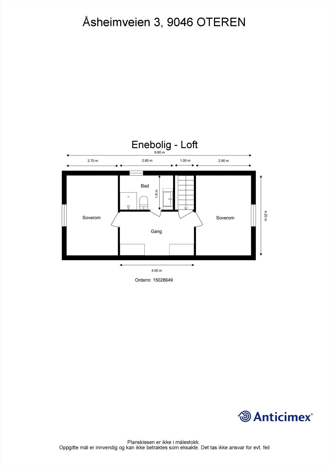 Plantegning andre etasje Galleribilde