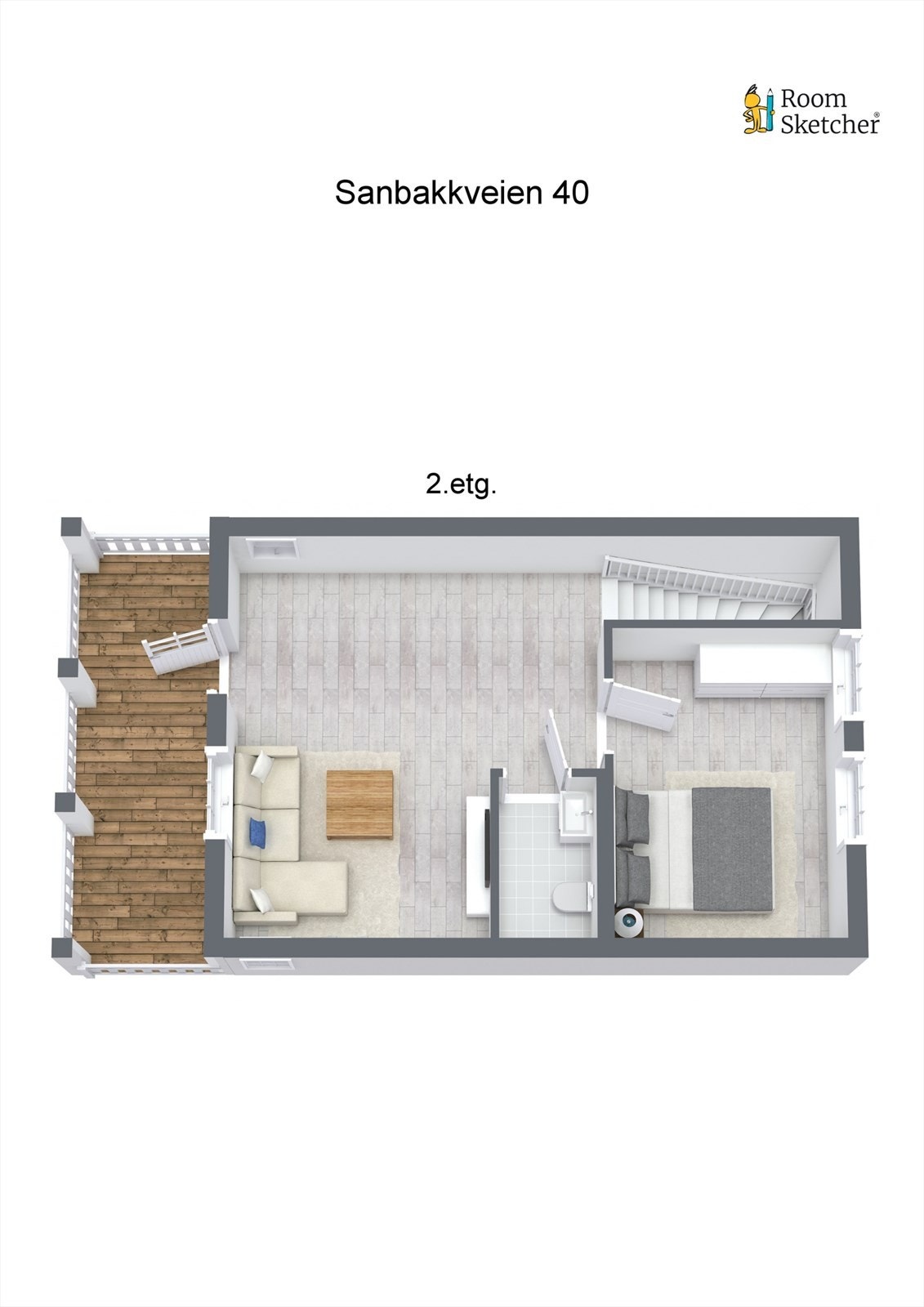 Plantegning loftsetasje Galleribilde