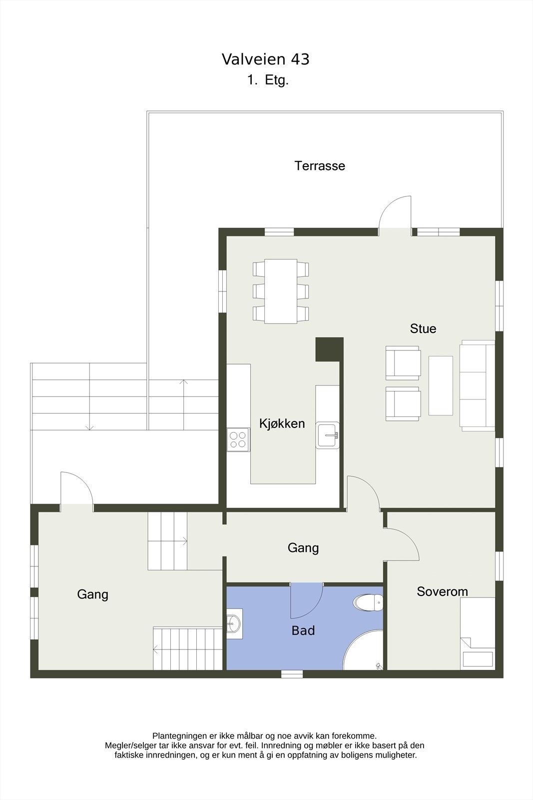 Planskisse 2D hovedetasje. Galleribilde