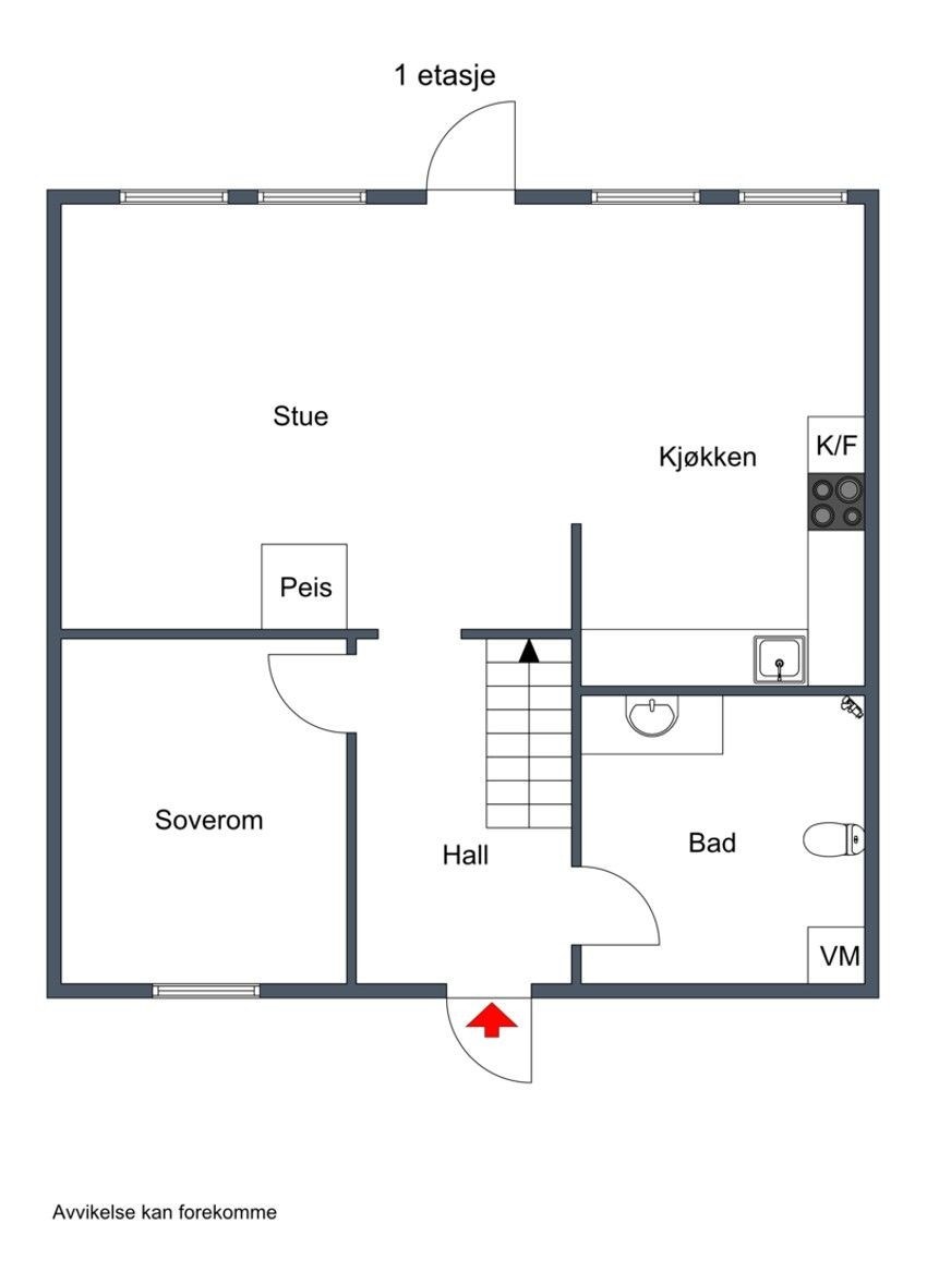 Planskisse 2D, 1.etg. Galleribilde