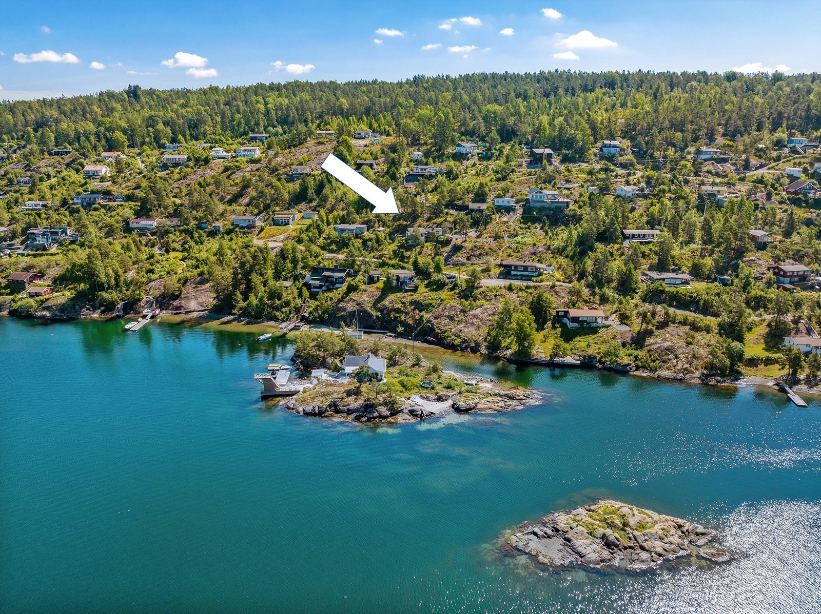 Sommeridyll rett ved vannet Galleribilde