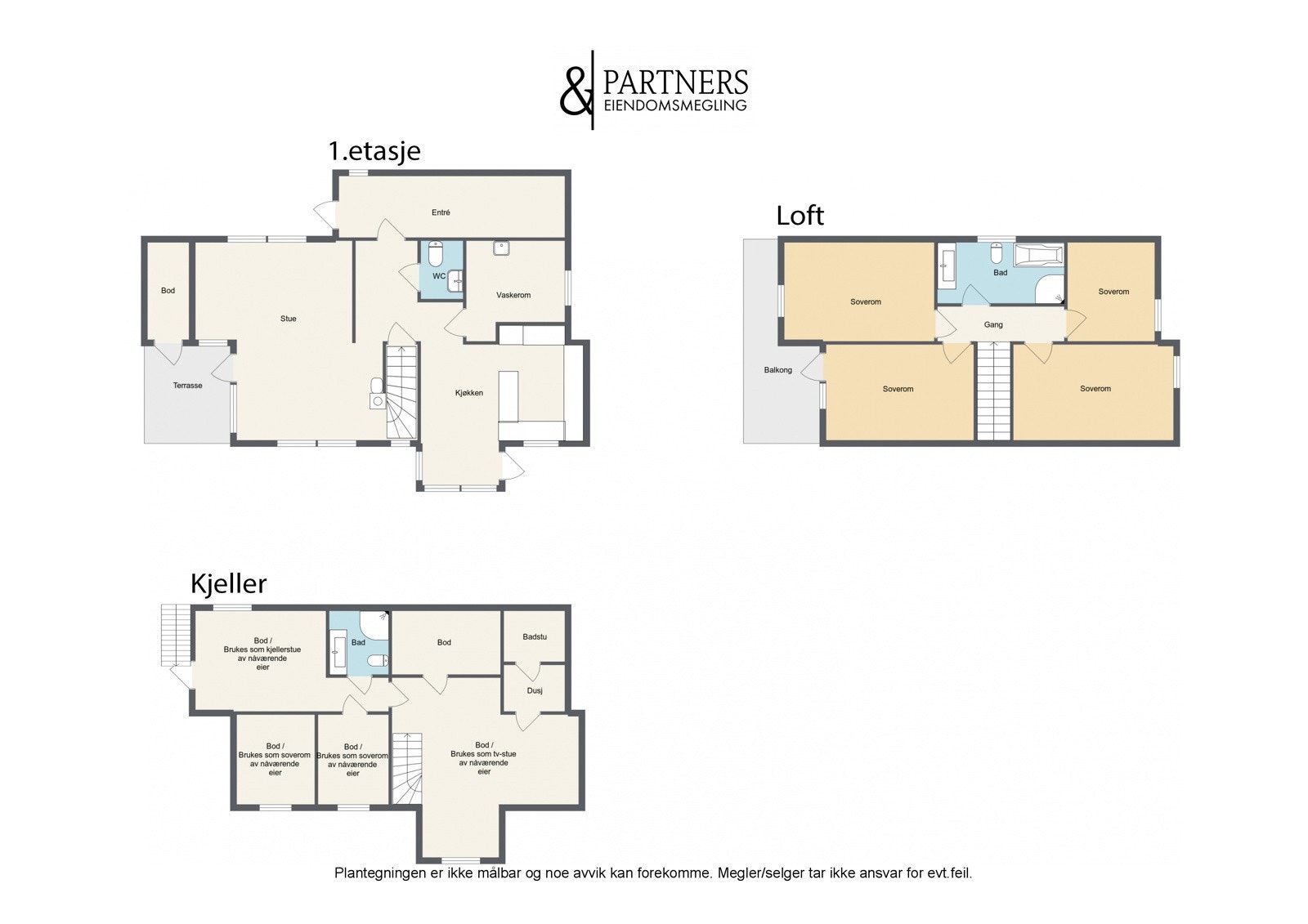 Kjerringrokkveien 14 - 1. Etasje - 2D Floor Plan kopi Galleribilde