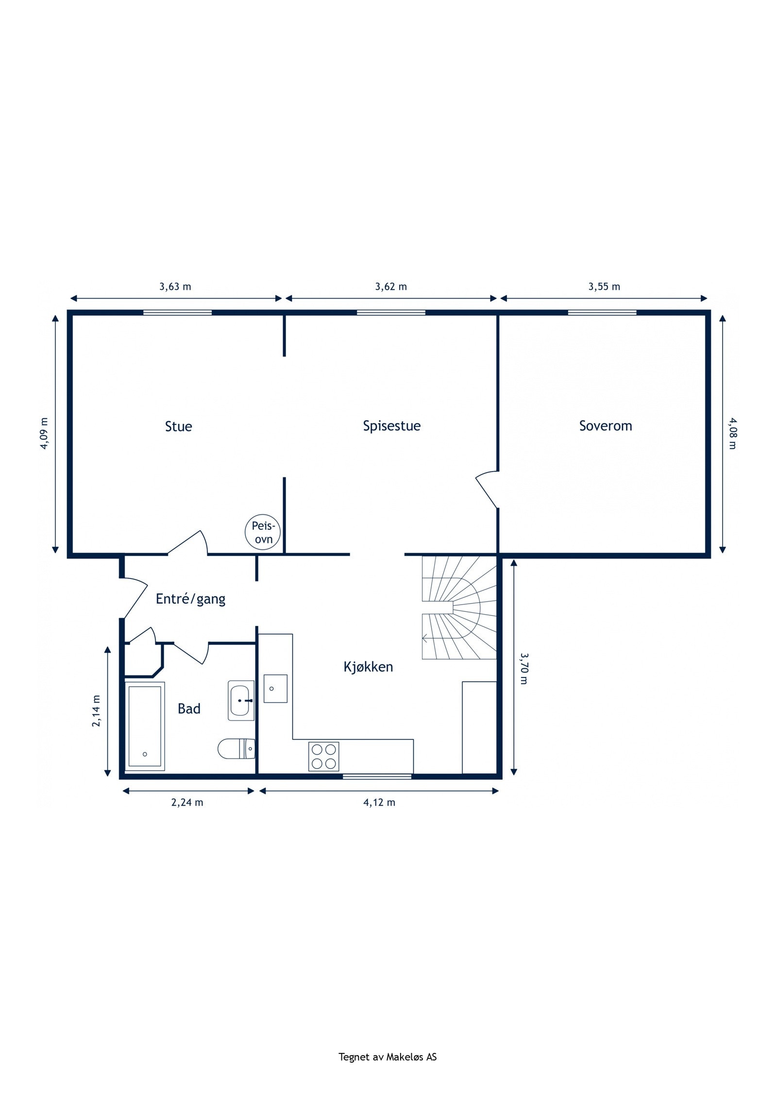 Plantegning 1.etasje. Galleribilde