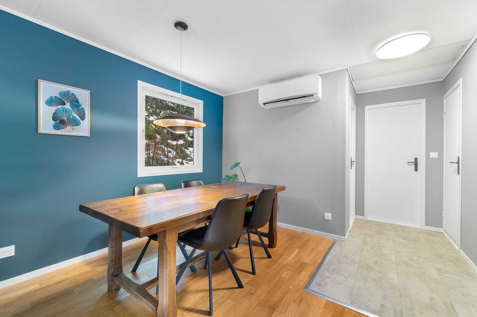 Her er det installert varmepumpe. Galleribilde