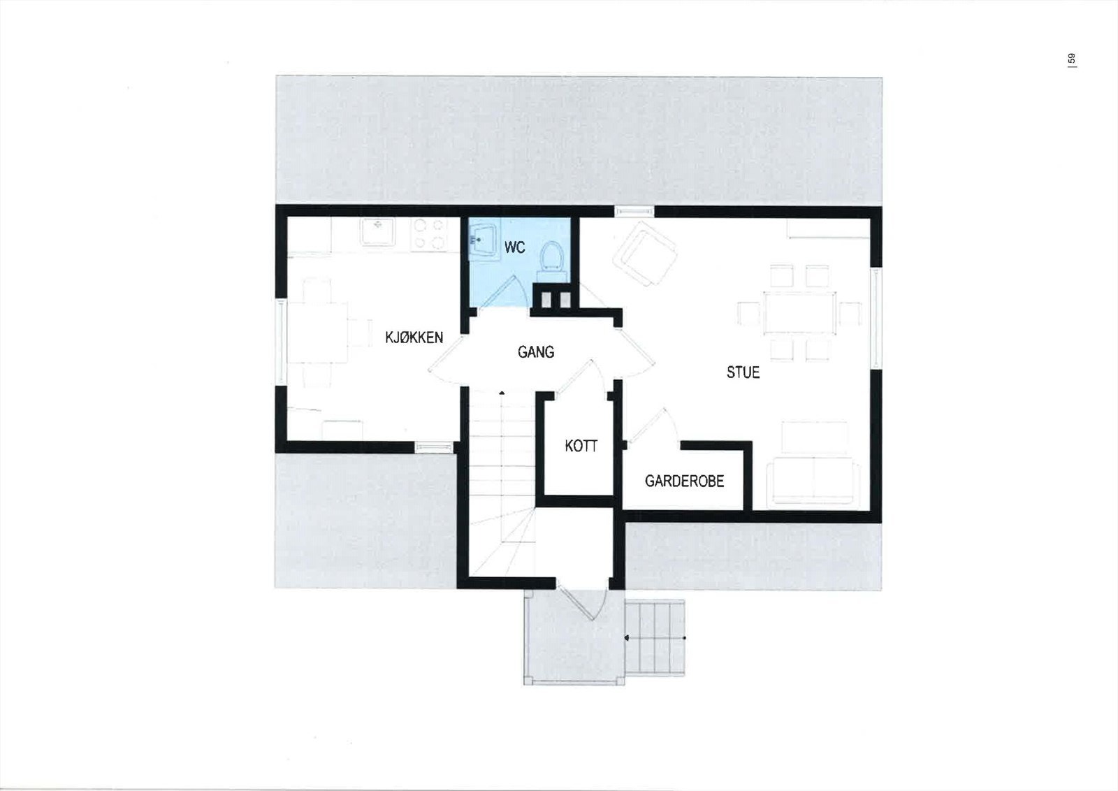 Plantegning 2. etasje. Galleribilde