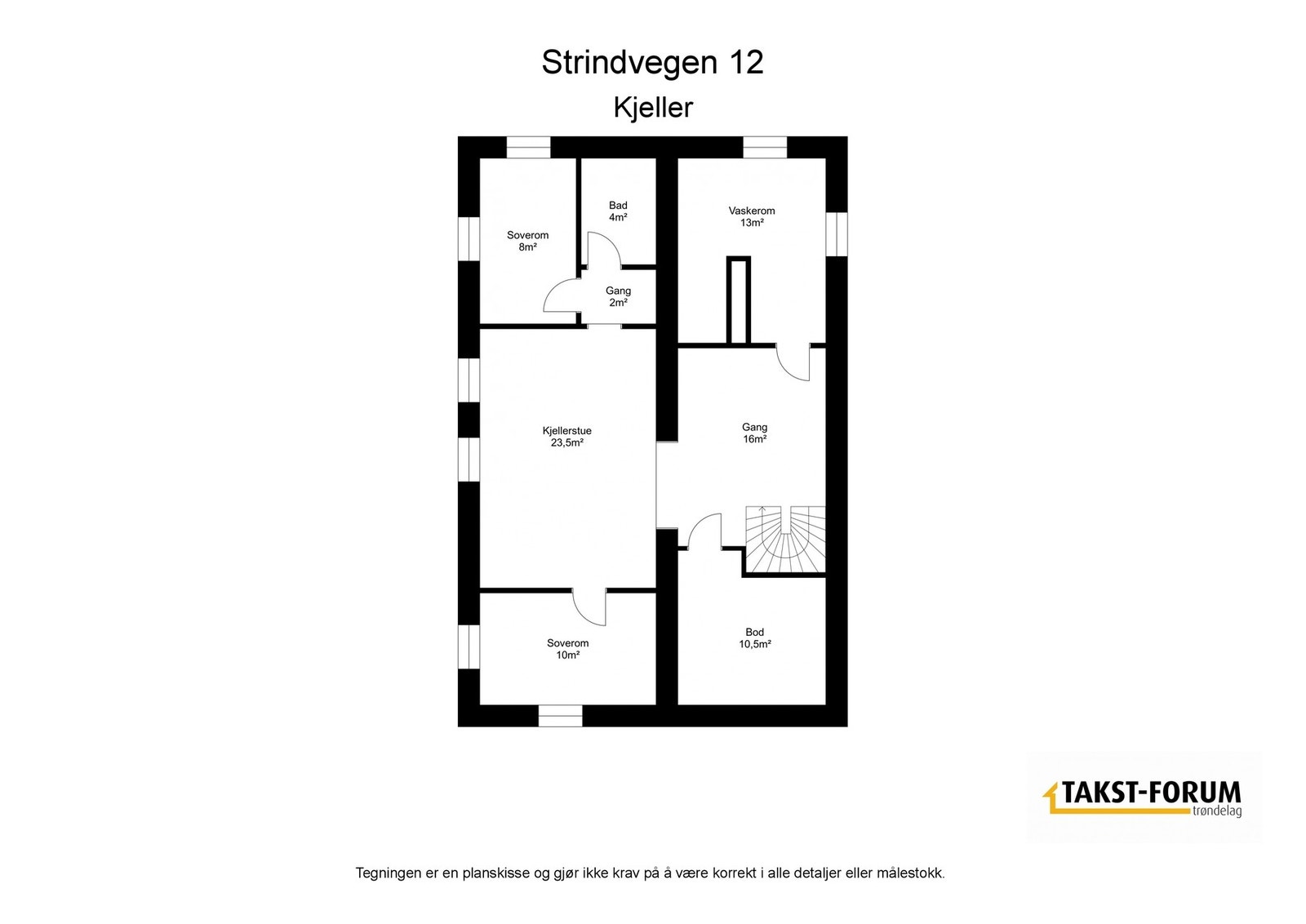 Kjeller - Planskisse med areal. Galleribilde