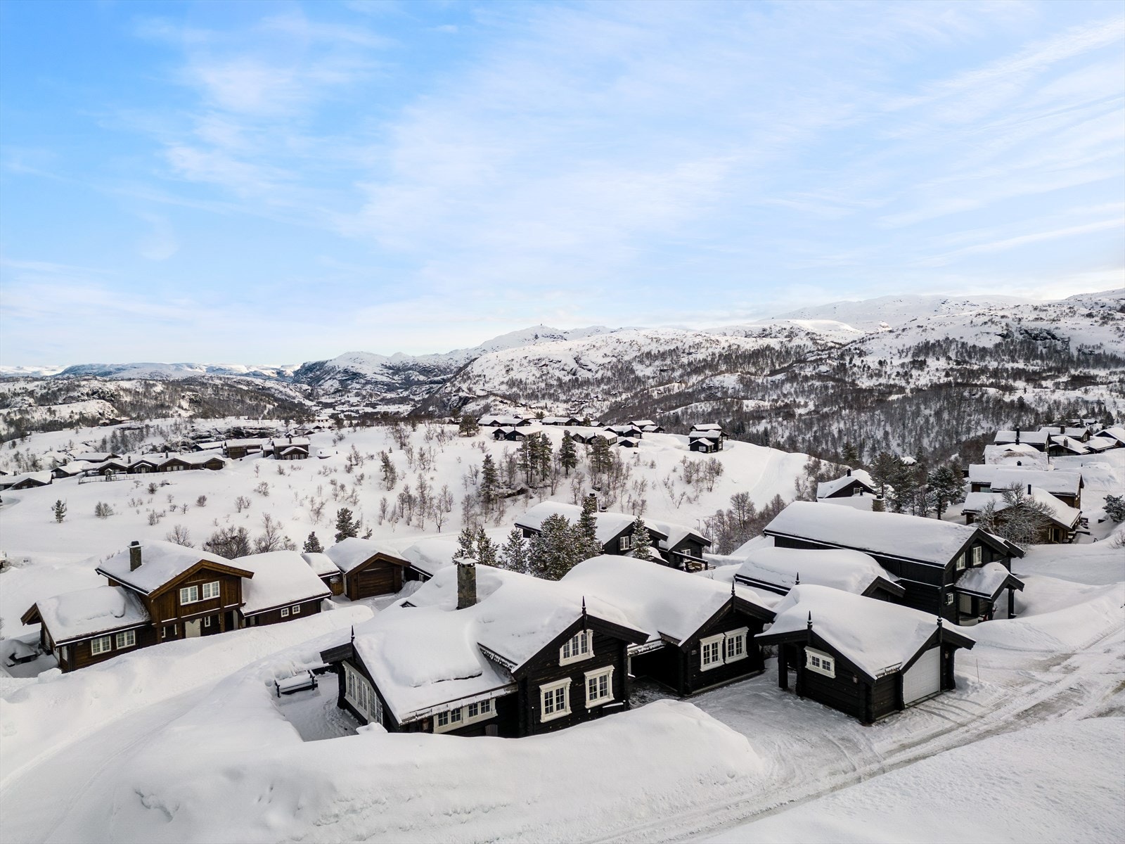 Restauranten på "Slottet" er kun en liten skitur eller spasertur unna. Nyåpnede Handleriet med bakeri, spiseri, interiørbutikk og sportsbutikk ligger ved innkjørselen til hyttefeltet. Galleribilde