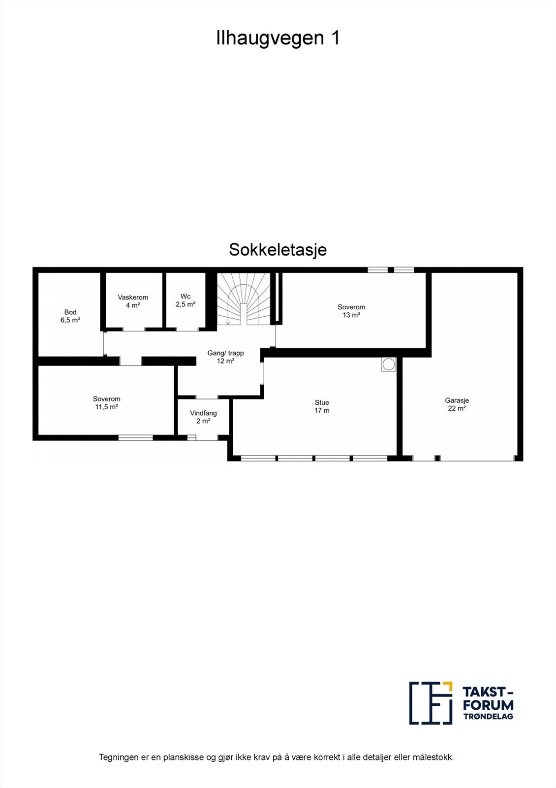 Planskisse sokkel. Galleribilde