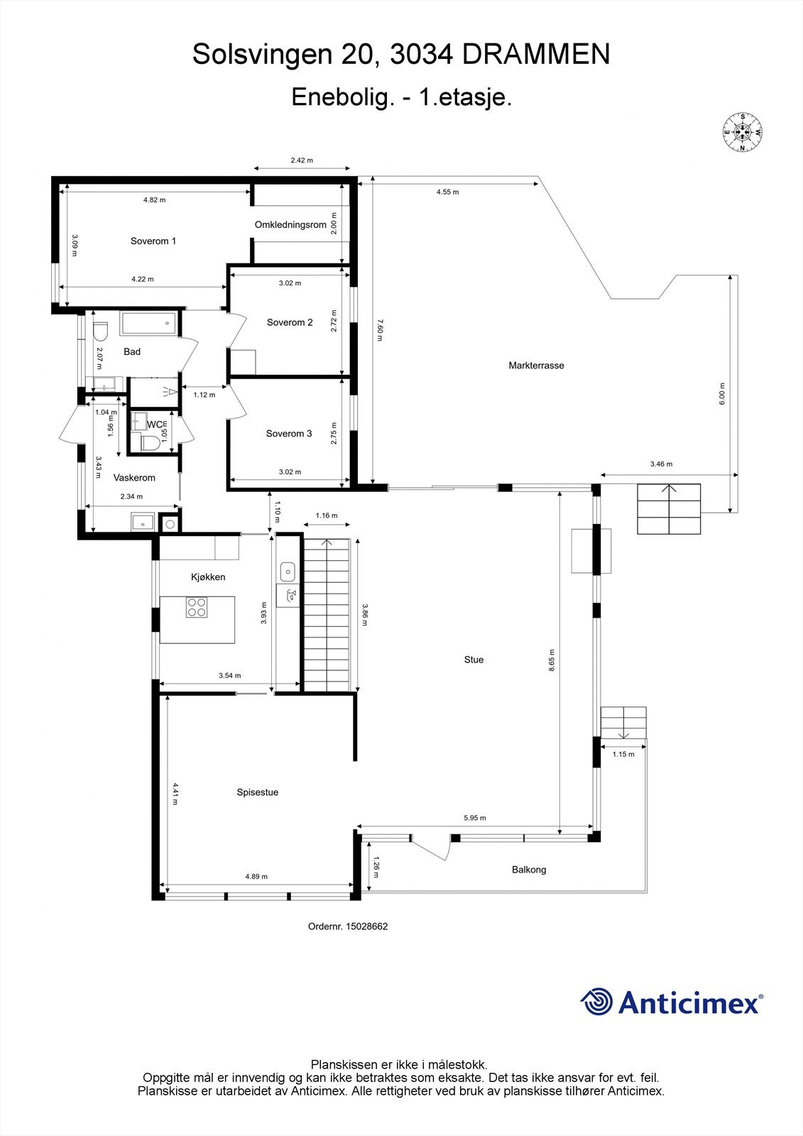 Plantegning 1. etasje Galleribilde