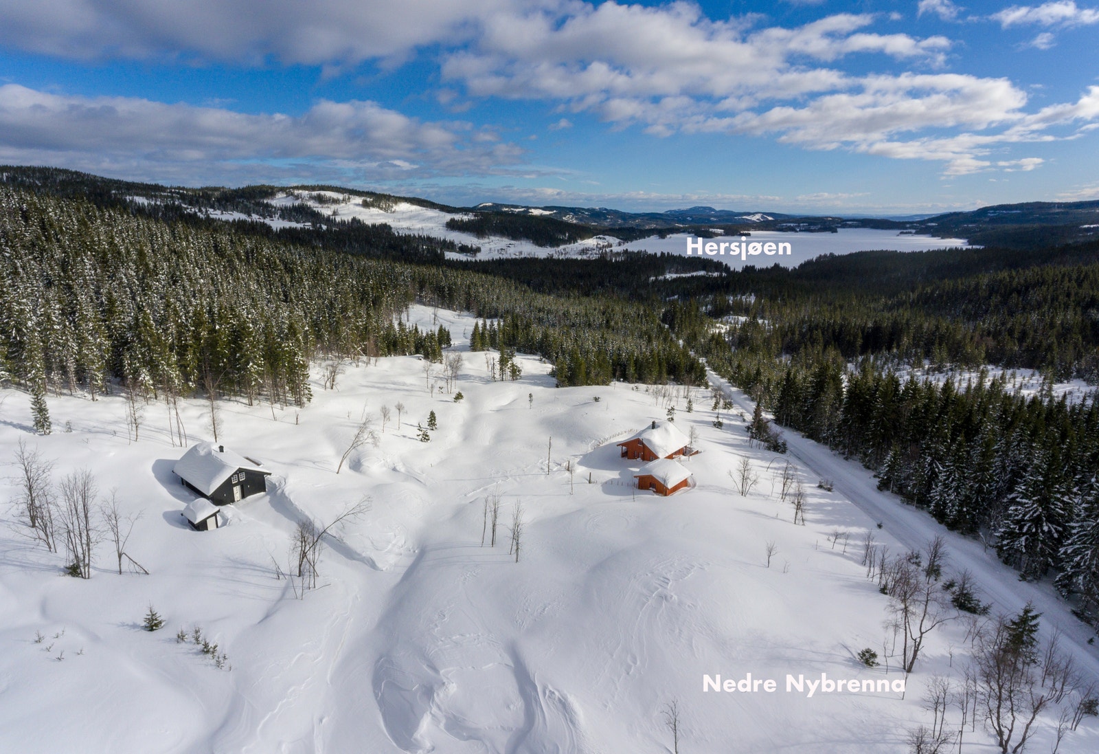 Mot nedre del av Nybrenna og Hersjøen Galleribilde