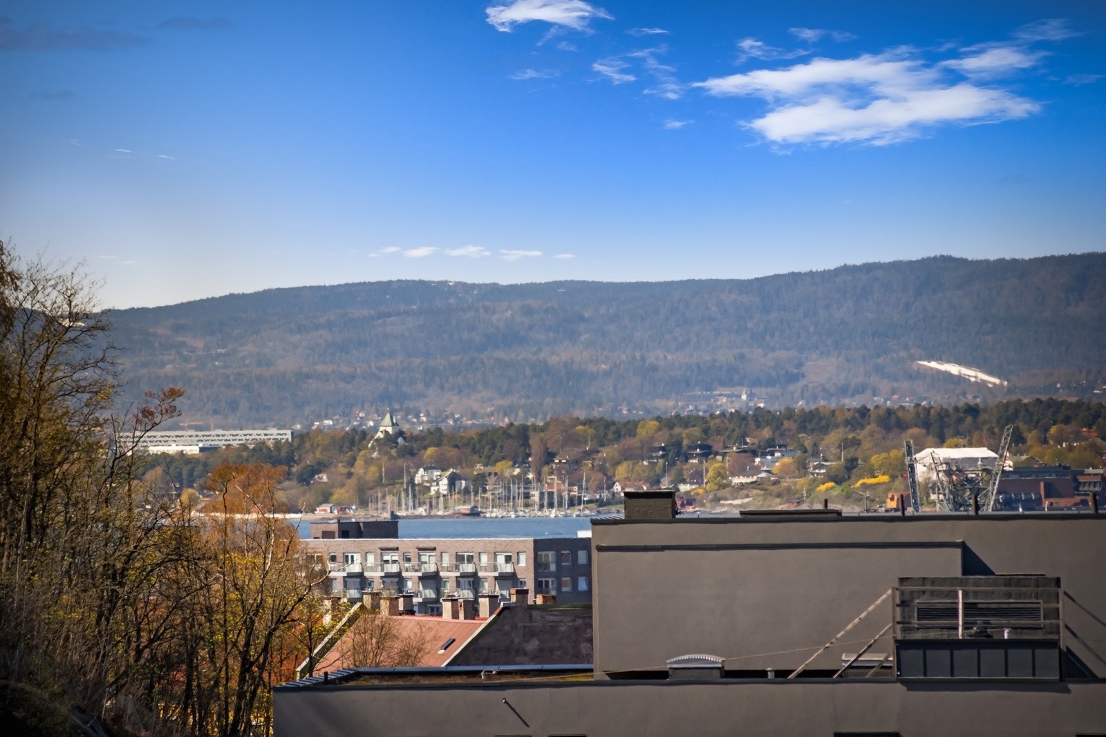 Flott utsikt med fjordgløtt fra balkongen Galleribilde